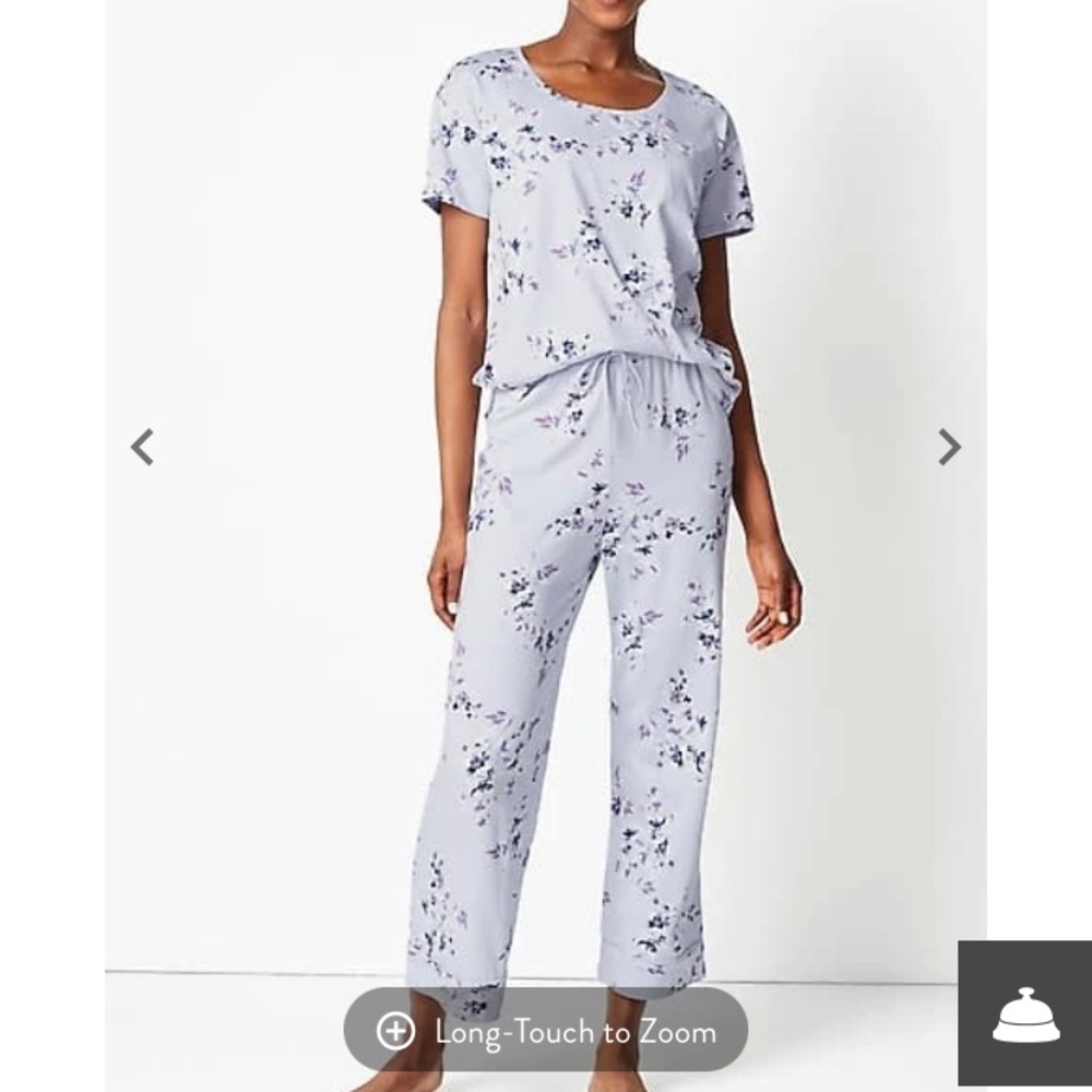 J Jill Ultra Soft Piped Crops Sleepwear - new